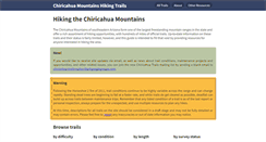 Desktop Screenshot of chiricahuatrails.com