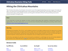 Tablet Screenshot of chiricahuatrails.com